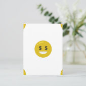 money eye emoji briefkaart (Staand voorkant)