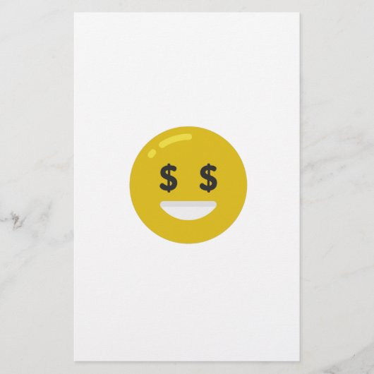 money eye emoji briefpapier (Voorkant)