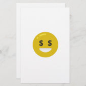 money eye emoji briefpapier (Voorkant / Achterkant)