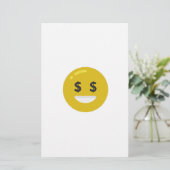 money eye emoji briefpapier (Staand voorkant)