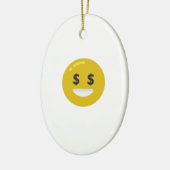 money eye emoji keramisch ornament (Links)