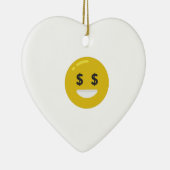 money eye emoji keramisch ornament (Rechts)