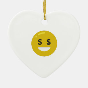 money eye emoji keramisch ornament
