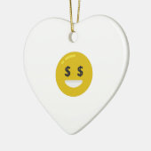 money eye emoji keramisch ornament (Links)