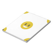 money eye emoji notitieblok (Linkerzijde)