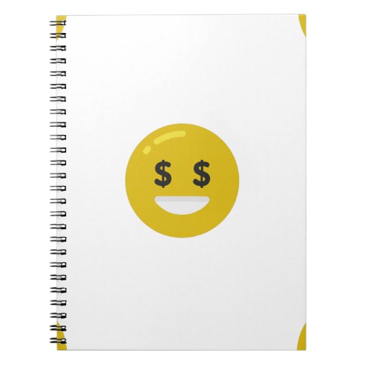 money eye emoji notitieboek (Voorkant)