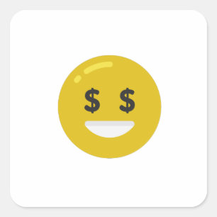 money eye emoji vierkante sticker