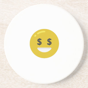 money eye emoji zandsteen onderzetter