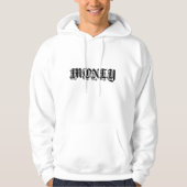 Money Gothic Blackletter Typography Hoodie (Voorkant)