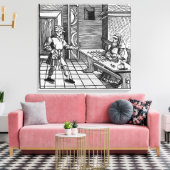 Money Lender, 1531 Canvas Afdruk (Insitu (Woonkamer))