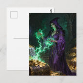 Money magic witch  briefkaart (Voorkant / Achterkant)