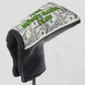 "Money Maker Club" Putter Head Hoesje Golfheadcover (3/4 voorkant)