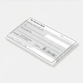 Money Manifestatie Zilveren Glitter Blanco Check Post-it® Notes (Schuin)