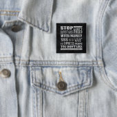 Money Motivatie Quote Square Pinback Button (In situ)