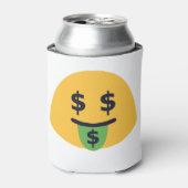 Money Mouth Emoji Blikjeskoeler (Blikje Voorkant)