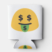 Money Mouth Emoji Blikjeskoeler (Achterkant)