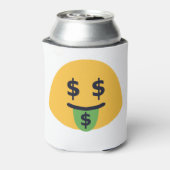 Money Mouth Emoji Blikjeskoeler (Blikje Achterkant)