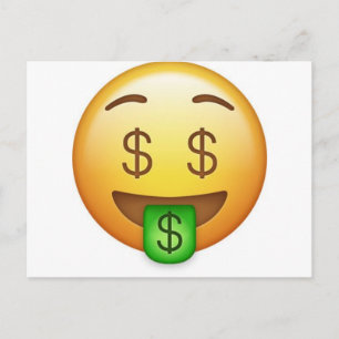Money Mouth Hilarious Emoji Briefkaart