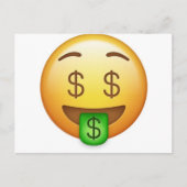 Money Mouth Hilarious Emoji Briefkaart (Voorkant)