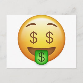 Money Mouth Hilarious Emoji Briefkaart