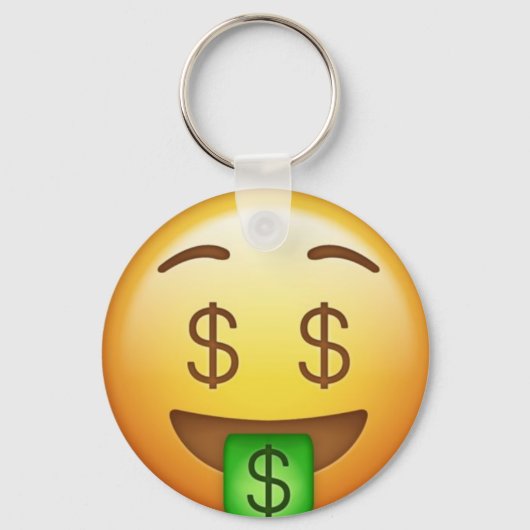Money Mouth Hilarious Emoji Sleutelhanger (Voorkant)