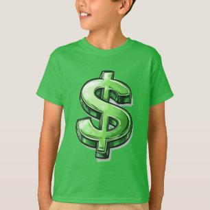 Money Moves: Bold Dollar Sign T-Shirt voor Hustler