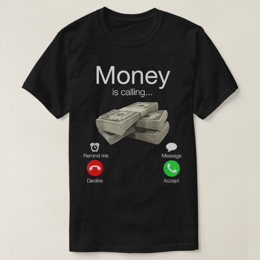 Money noemt cash Funny Business Hustler T-Shi T-shirt (Design voorkant)