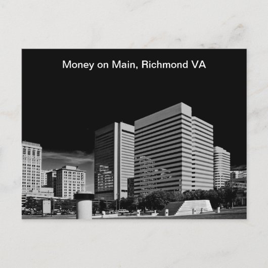 Money on Main, Richmond Virginia Briefkaart (Voorkant)