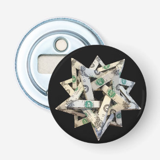 Money Origami Five Intersecting Tetrahedra Button Flesopener