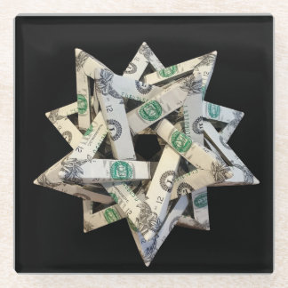 Money Origami Five Intersecting Tetrahedra Glazen Onderzetter