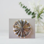 Money Origami Rosette Briefkaart (Staand voorkant)