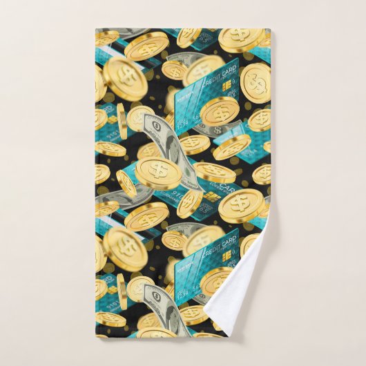 Money Pattern 2 Bad Handdoek (Handdoek)