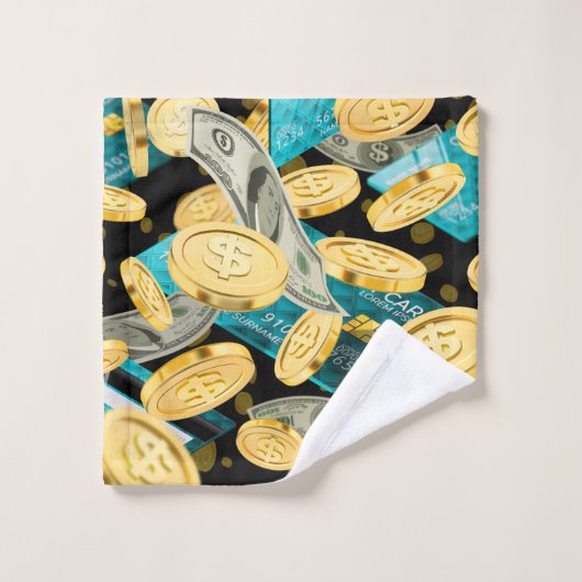 Money Pattern 2 Bad Handdoek (Wasdoekje)