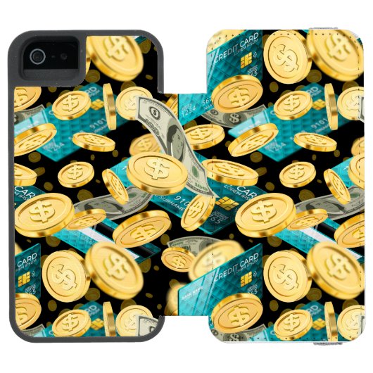 Money Pattern 2 Incipio iPhone Portemonnee Hoesje (Agenda Open)