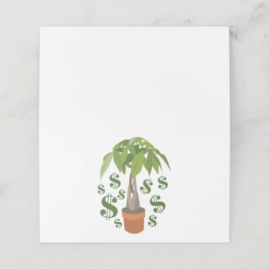 Money Plaatskaartje (Buitenkant ongevouwen)