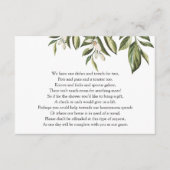 Money Request Clementine Greenery Enclosure Card Informatiekaartje (Voorkant)