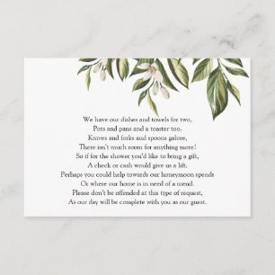 Money Request Clementine Greenery Enclosure Card Informatiekaartje