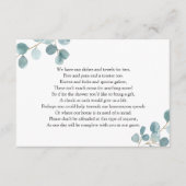 Money Request Eucalyptus Enclosure Card Informatiekaartje (Voorkant)