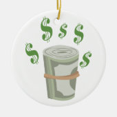Money Roll Keramisch Ornament (Voorkant)