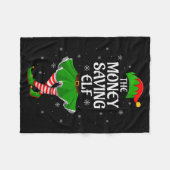 Money Saving Elf Christmas Family Girls Women Elf Fleece Deken (Voorkant (Horizontaal))