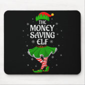 Money Saving Elf Christmas Family Girls Women Elf Muismat (Voorkant)