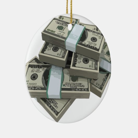 Money Stacks Keramisch Ornament (Rechts)