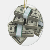 Money Stacks Keramisch Ornament (Links)