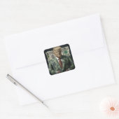 Money Suit Trump: een symbool van rijkdom en krach Vierkante Sticker (Envelop)
