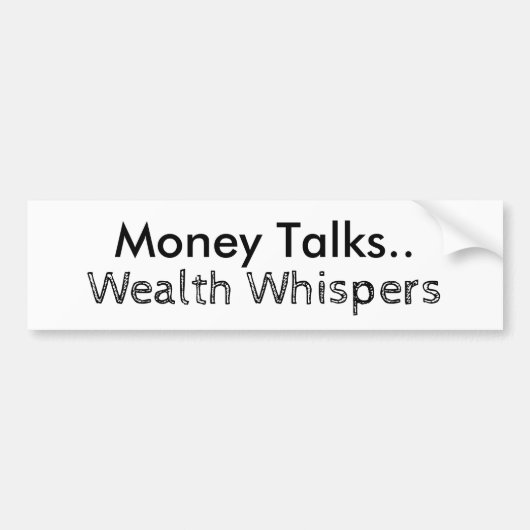 Money Talalth Whispers visueel dual font style Bumpersticker (Voorkant)