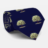 Money Tree Dollar Teken Icon Symbool Zwart Stropdas (Opgerold)