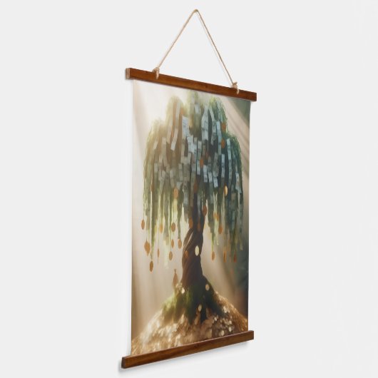 Money Tree Hangend Wandkleed (Gebogen)