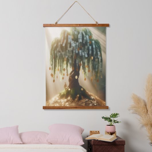 Money Tree Hangend Wandkleed (Slaapkamer)