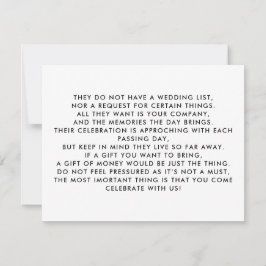 Money Tree/Wishing Well Invitation Insert Feestdagenkaart