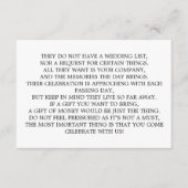 Money Tree/Wishing Well Invitation Insert Informatiekaartje (Voorkant)